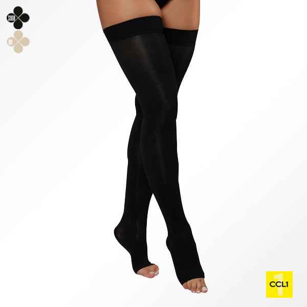 AV-102 Thigh High Compression Stocking (Open Toe)