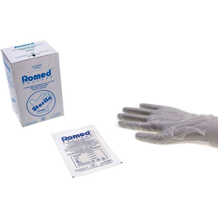 Large Romed Copolymer Examination Gloves - Sterile (100)