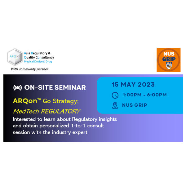 ARQon™ GoStrategy Regulatory in collaboration with NUS GRIP