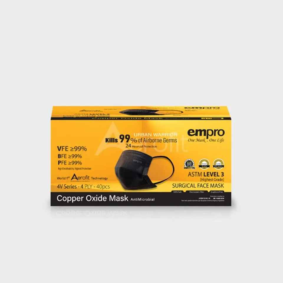 Empro Copper Oxide Mask 4 Ply [Anti-Microbial] Aerofit 4V Series - Kill 99% Of Airborne Germs