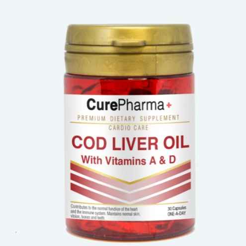 CurePharma Cod liver oil With Vitamin A & D Capsules