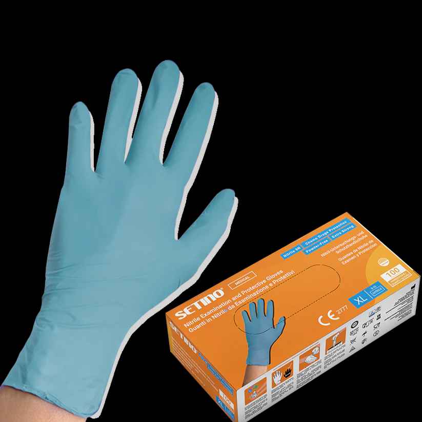 NPF2001-2005 9N Nitrile and protective glove powder free blue 6 gram