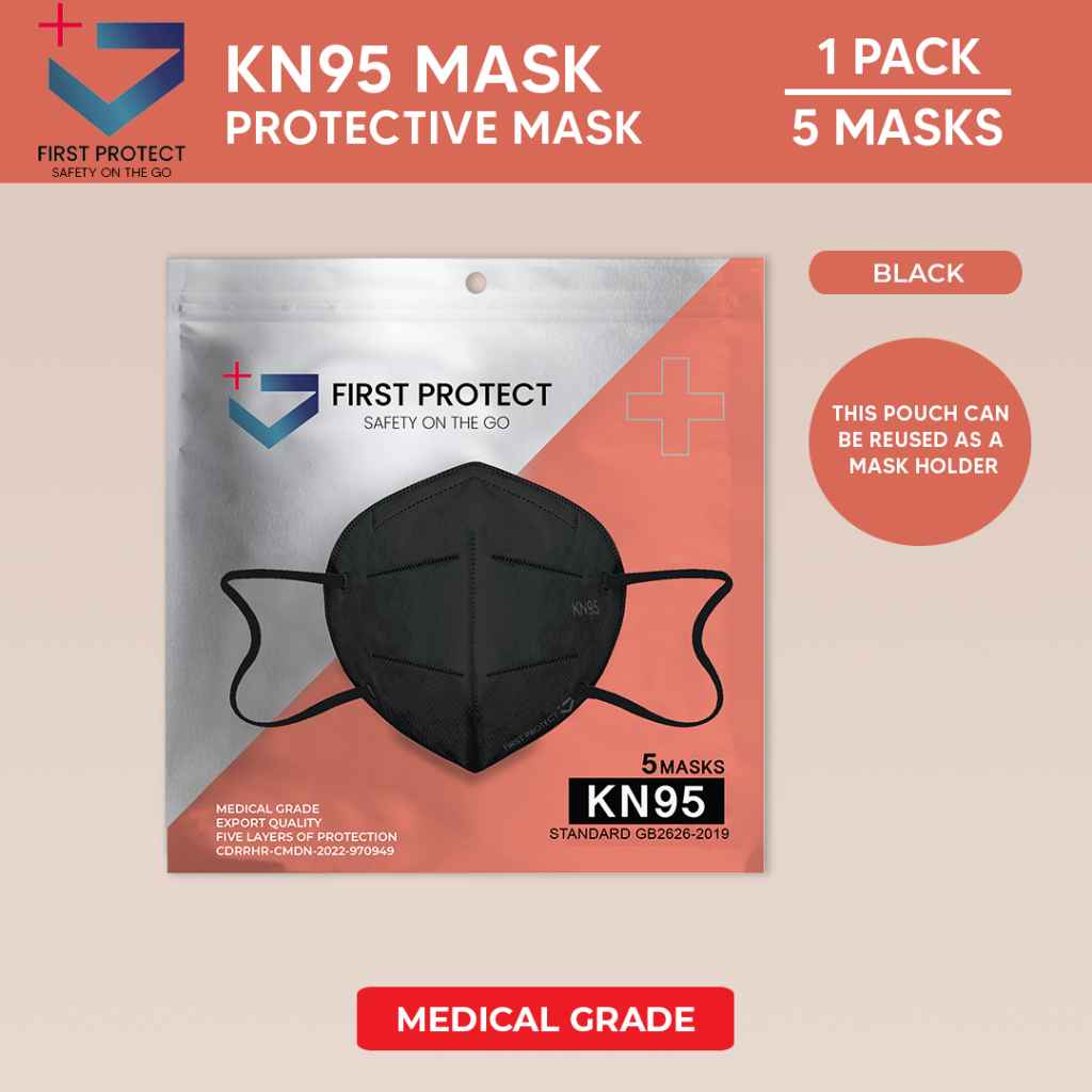 First Protect KN95 Protective Mask Black Bundles