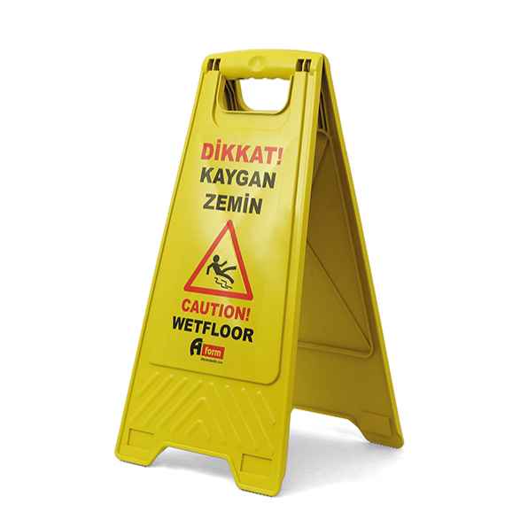A Form Warning Sign For Slippery Ground